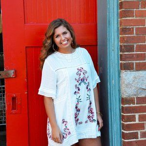 White Embroidered Dress